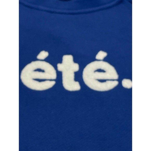 Whistles Ete Summer Crew Neck Pullover Sweatshirt Womens Size XS Blue Cotton - Picture 11 of 14